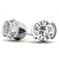 White Half Bezel Set Lab Grown Diamond Earrings