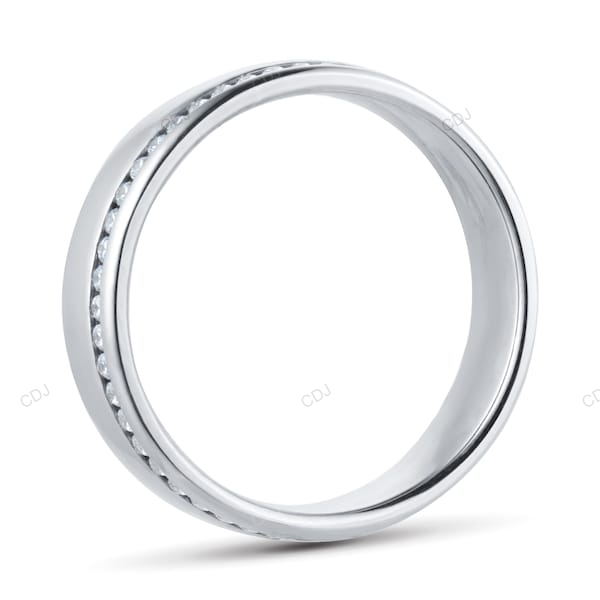 White Gold Lab grown Diamond Channel Setting Wedding Band