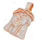 Rose Gold Lab Grown Diamond Iced Out Jesus Pendant hip hop jewelry CustomDiamJewel