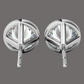 Yellow Gold Bezel Set Lab Grown Diamond Earrings