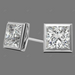 Bezel Setting Lab Grown Diamond Gold Earrings
