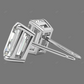 Yellow Gold Emerald Cut Lab Created Diamond Earrings
