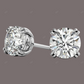 Double Prong Yellow Gold Lab Grown Diamond Earrings