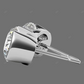 White Half Bezel Set Lab Grown Diamond Earrings