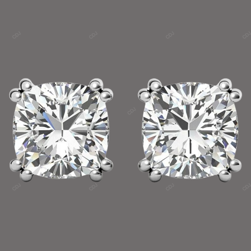 White Gold Lab Grown Diamond Stud Earring For Everyday