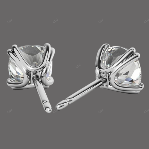 White Gold Lab Grown Diamond Stud Earring For Everyday
