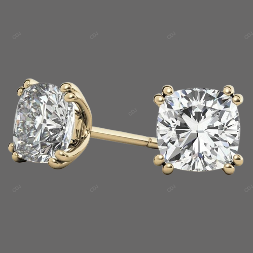 White Gold Lab Grown Diamond Stud Earring For Everyday