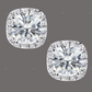 Halo Setting Lab Grown Diamond Stud Earrings
