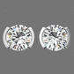 White Half Bezel Set Lab Grown Diamond Earrings