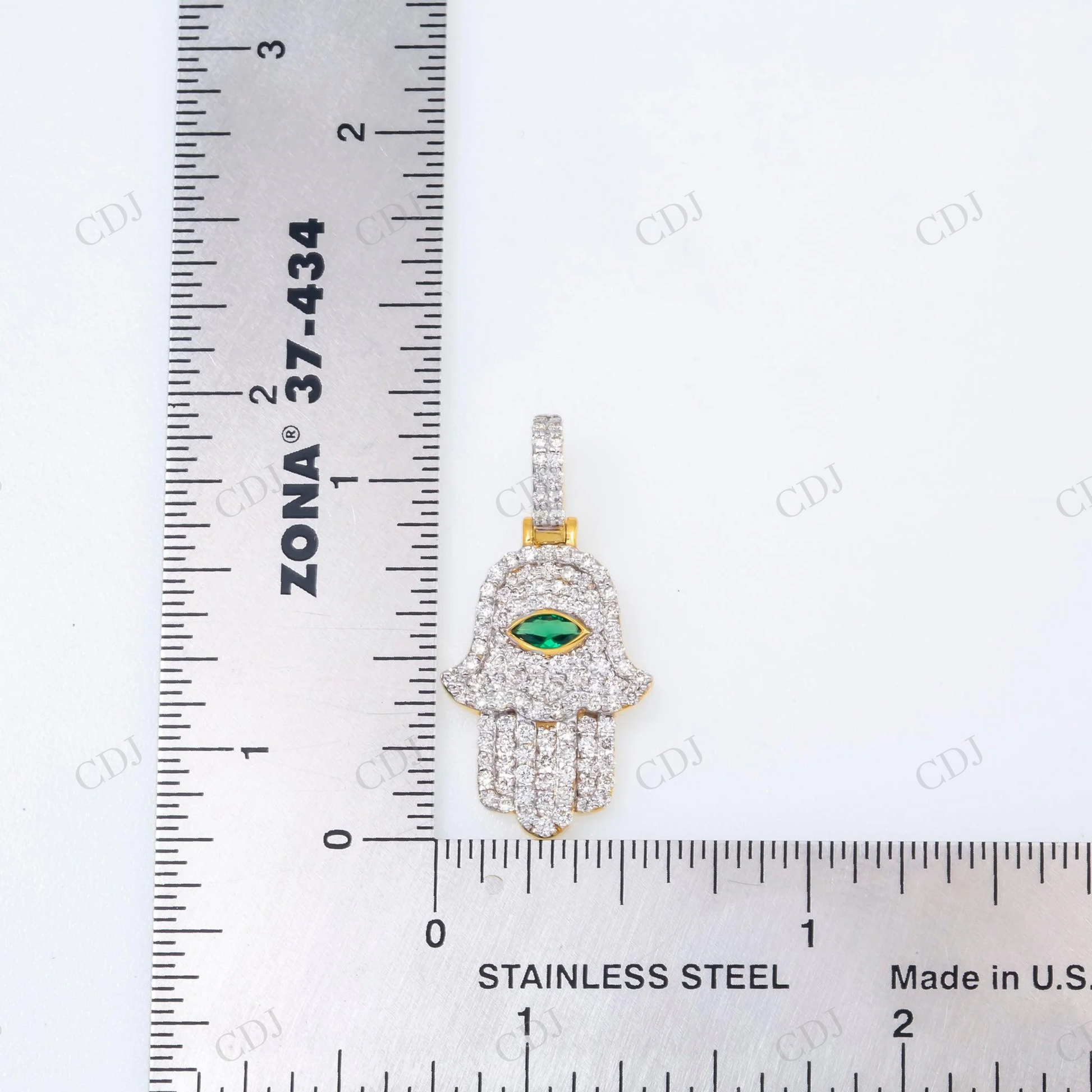Customized Hamsa 925 Silver Moissanite Pendant Hip Hop Pendent customdiamjewel