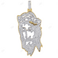 Yellow Gold Cut Out Digital Christ Jesus CVD Diamond Pendant hip hop jewelry CustomDiamJewel