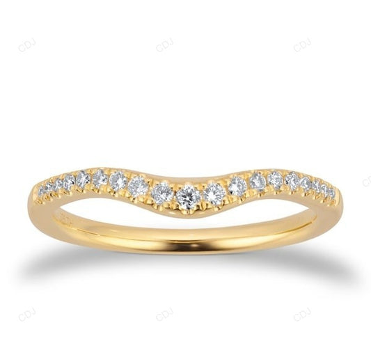 0.15 CTW Yellow Gold Lab Grown Diamond Wedding Band Wedding Band customdiamjewel