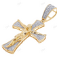 Two-Tone Gold CVD Diamond Cross Jesus Pendant customdiamjewel
