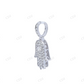 Hip Hop Style Luxury Hamsa Hand 925 Silver Pendant Hip Hop Pendent customdiamjewel