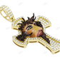 Yellow Gold Enamel Jesus Lab Created Diamond Pendant hip hop jewelry CustomDiamJewel
