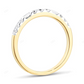 Two Tone Baguette Cut CVD Diamond Wedding Band