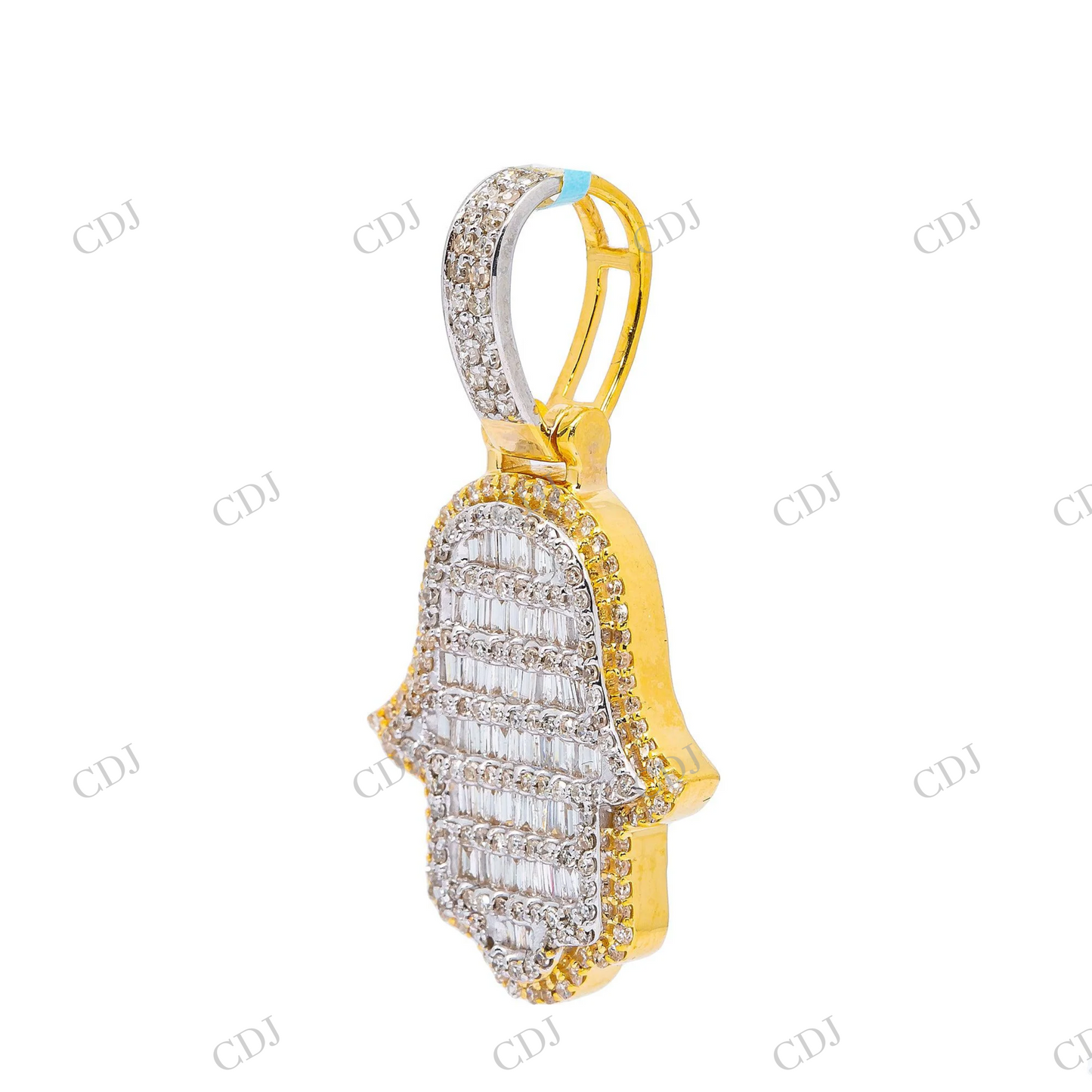 Iced Out Hamsa 925 Silver Moissanite Pendant Hip Hop Pendent customdiamjewel