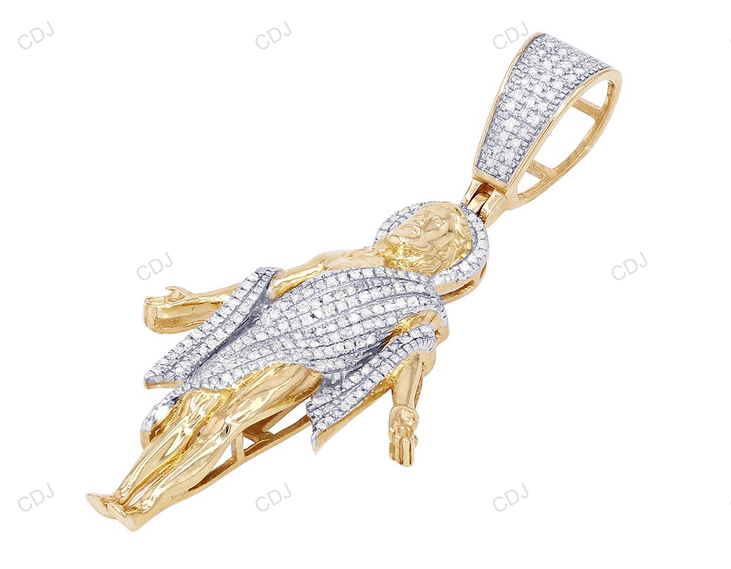 Redeemer Jesus CVD Diamond Tow-Tone Hip Hop Pendant hip hop jewelry CustomDiamJewel