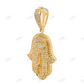 Hamsa Hand Silver Moissanite Pendant Hip Hop Pendent customdiamjewel