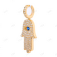 Iced Out Hamsa Hand Evil Eye 925 Silver Moissanite Pendant Hip Hop Pendent customdiamjewel