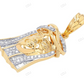 10K Yellow Gold CVD Jesus Head Diamond Pendant hip hop jewelry CustomDiamJewel