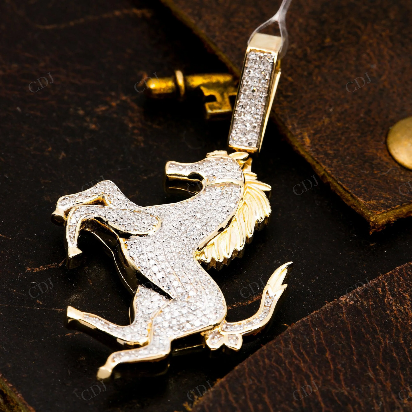 Custom Iced Out Horse Moissanite 925 Sterling Silver Pendant Hip Hop Pendent customdiamjewel