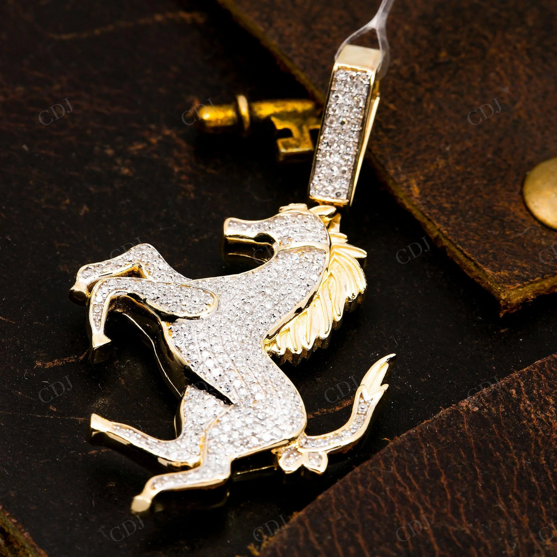 Custom Iced Out Horse Moissanite 925 Sterling Silver Pendant Hip Hop Pendent customdiamjewel