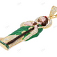 VVS Lab Grown Diamond St Jude Large Enamel Yellow Gold Pendant hip hop jewelry CustomDiamJewel