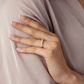 Curved Shape Gold CVD Diamond Wedding Band