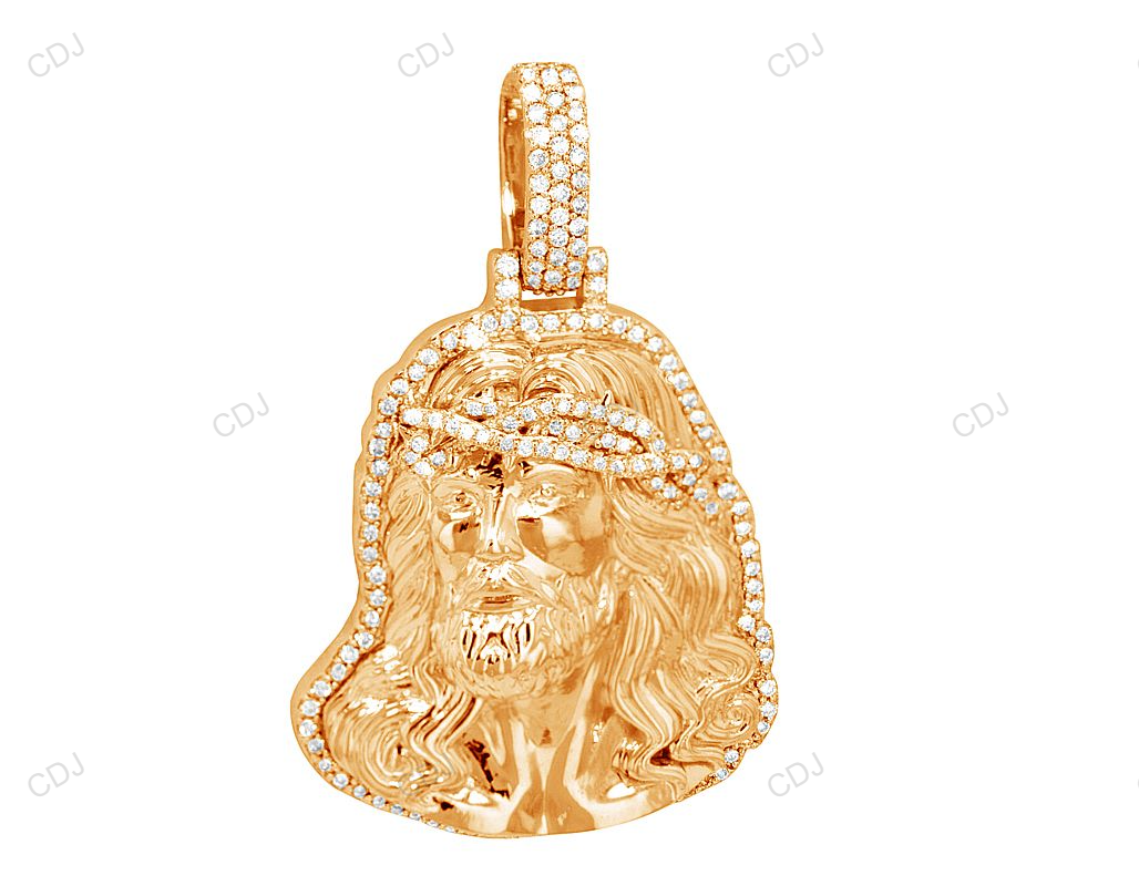 Lab Grown Diamond Jesus Gold Hip Hop Pendant hip hop jewelry CustomDiamJewel