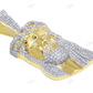 Yellow Gold Lab Created Diamond Jesus Head Pendant hip hop jewelry CustomDiamJewel