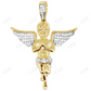 VVS Moissanite Praying Angel Real Diamond Pendant Charm Hip Hop Pendent CustomDiamJewel