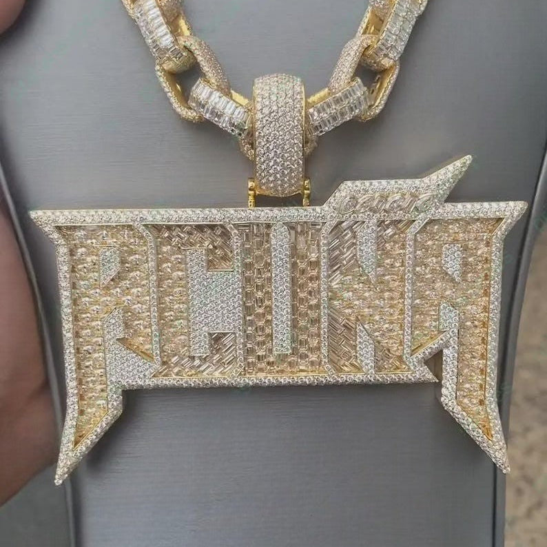 Hip Hop Moissanite Diamond pendant CustomDiamJewel