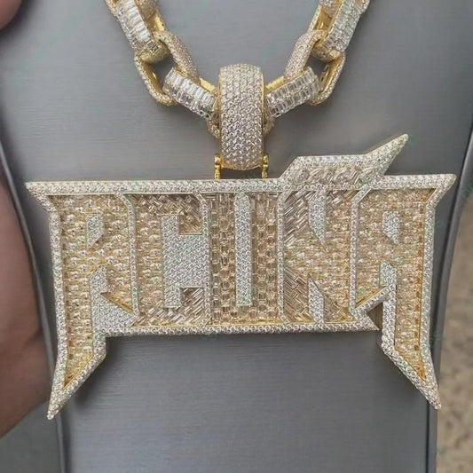 Hip Hop Moissanite Diamond pendant CustomDiamJewel