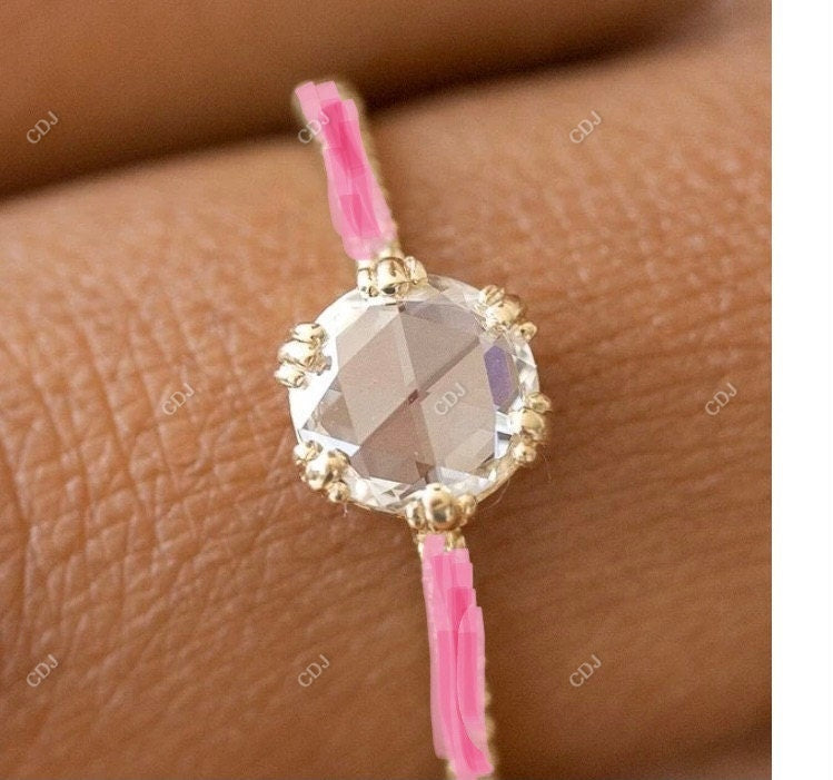 14K Rose Gold 1.90 CT Lab-Grown Three Prong Solitaire Engagement Ring