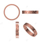 Rose Gold Celestial Starburst Engraving Wedding Band