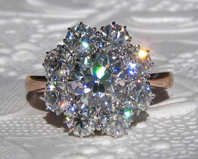 10K Rose Gold 2.13 CTW Lab-Grown Diamond Halo Engagement Ring