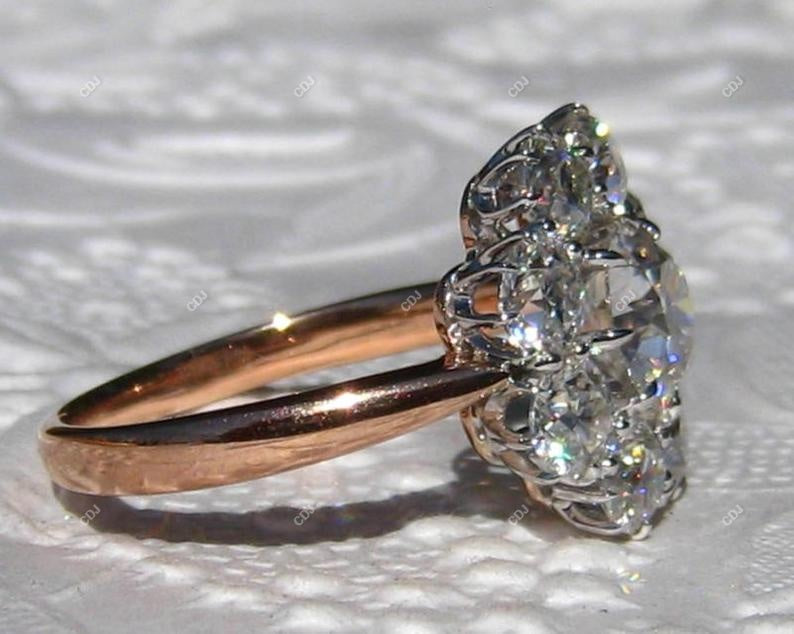 10K Rose Gold 2.13 CTW Lab-Grown Diamond Halo Engagement Ring