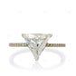 10K White Gold 2.11 CTW Triangle Cut Lab-Grown Diamond Hidden Halo Ring