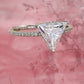 10K White Gold 2.11 CTW Triangle Cut Lab-Grown Diamond Hidden Halo Ring