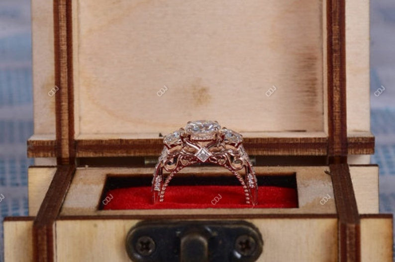 14K Rose Gold 1.30 CTW Lab-Grown Milgrain Engagement Ring