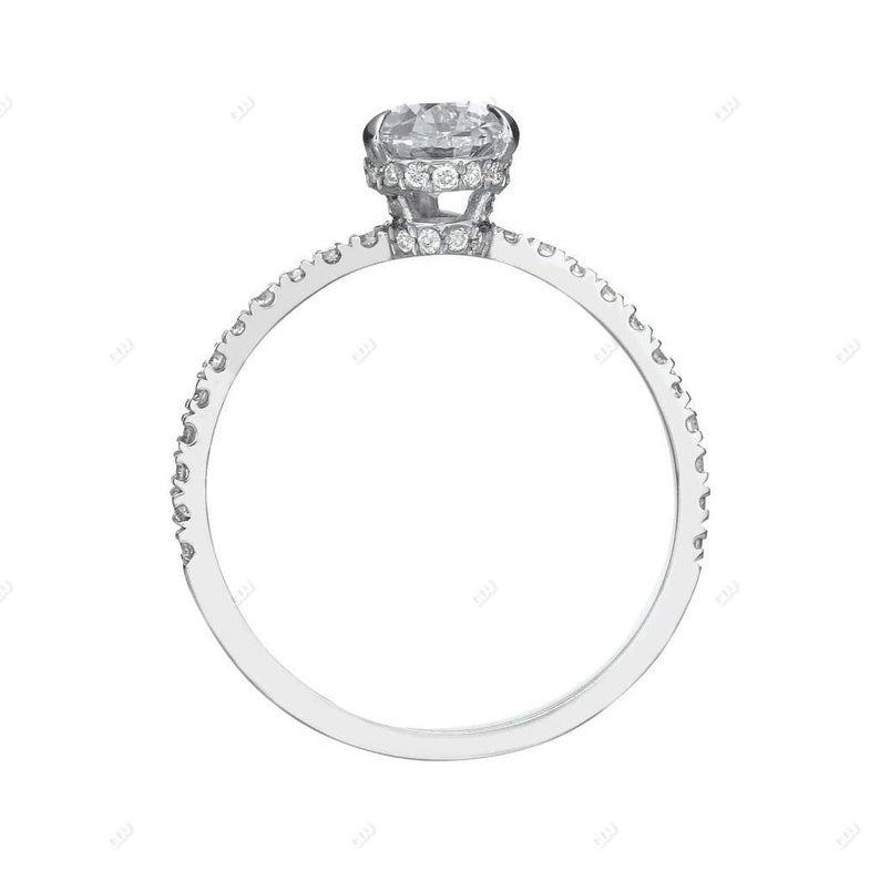 18K Gold 0.56 CTW Pear Cut Three-Stone Diamond Engagement Ring