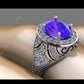 3.64 CTW Oval Cut Vintage Halo Diamond Ring