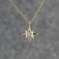 0.84ctw 10k White Gold Starburst CVD Diamond Pendant