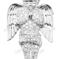 Sterling Silver Moissanite Praying Hands Angel Diamond Pendant Charm Hip Hop Pendent CustomDiamJewel