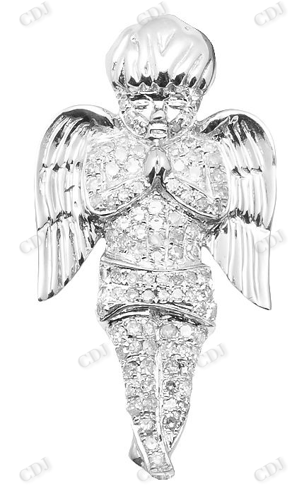Sterling Silver Moissanite Praying Hands Angel Diamond Pendant Charm Hip Hop Pendent CustomDiamJewel
