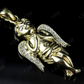 0.10 CTW VVS Moissanite Praying Angel Charm pendant Hip Hop Pendent CustomDiamJewel