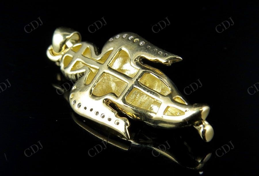 0.10 CTW VVS Moissanite Praying Angel Charm pendant Hip Hop Pendent CustomDiamJewel