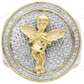 Two Tone VVS Moissanite Angel Real Diamond Ring Hip Hop Ring CustomDiamJewel