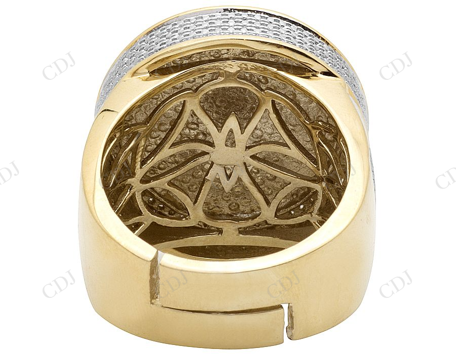 Two Tone VVS Moissanite Angel Real Diamond Ring Hip Hop Ring CustomDiamJewel